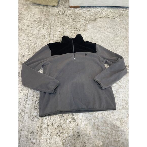 Brooks Brothers Polar Fleece Color‎ Blocked 1/2 Zip Medium Charcoal & Gray - Picture 2 of 7